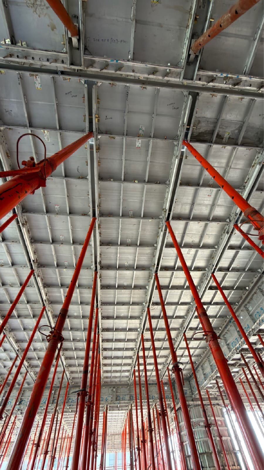 Aluminium formwork in place on an Elimoc Infra site.